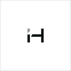 Fototapeta premium IH I H Modern Letter Logo Design