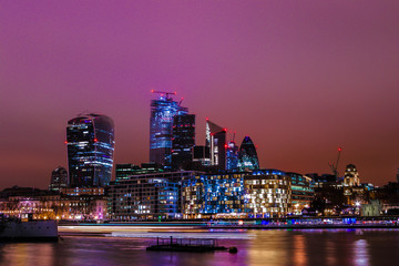Obraz premium The Lights of Canary Wharf 