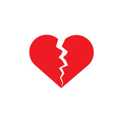 The vector picture of the broken heart.