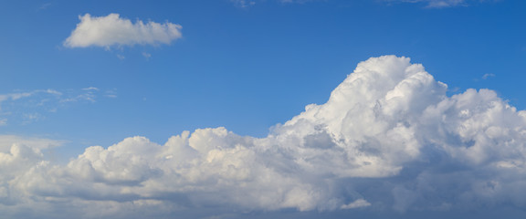 Blue sky Panoramic. Clouds Panoramic background.