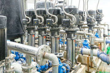 pressure pump for running water in a building