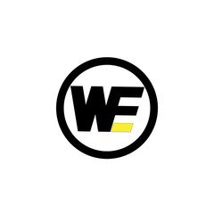 WE letter logo. WE business logo. WE icon logo