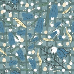 Cute Seamless background with plants