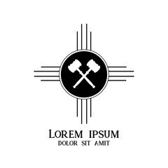 Law logo, icon, symbol design template. law abstract logo vector