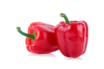 red sweet pepper isolated on white background.
