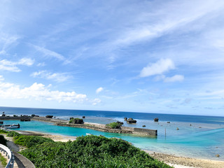 沖縄、宮古島の海岸風景
