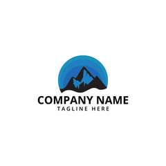 Mountain Logo Template. Vector Illustrator.