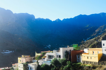 Obraz premium Small village in Hermigua, La Gomera, Canary Islands