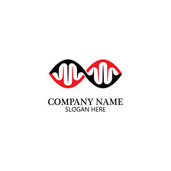 Infinity DNA Logo Icon Vector