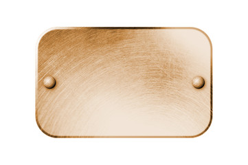 brass metal plaque 