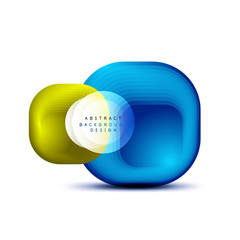 Square geometric banners with 3d smooth blend effect. Digital technology trendy icon design. Vector Illustration For Wallpaper, Banner, Background, Card, Book Illustration, landing page