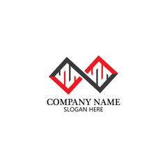 Infinity DNA Logo Icon Vector