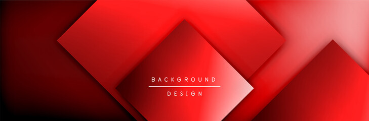 Obraz premium Kwadratowe kształty kompozycji geometryczne abstrakcyjne tło. Efekty cieni 3D i płynne gradienty. Nowoczesne nakładające się formy