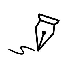 Fountain pen icon vector sign and symbol