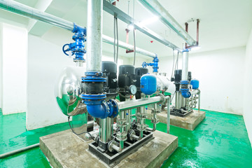 pressure pump for running water in a building