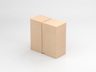 Cardboard sliding box Mockup