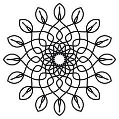 Abstract mandala on white background