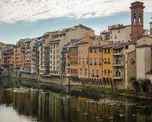 view of canal in Florence Italy