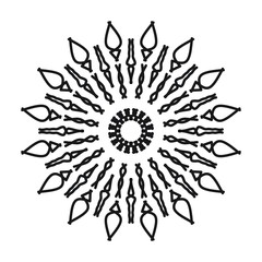 Abstract mandala on white background