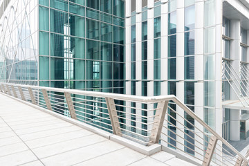 Obraz premium Modern glass silhouettes of skyscrapers in the city