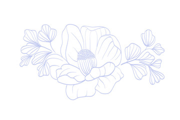 flower element vector with no color