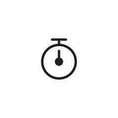 Timer, Stopwatch, Waiting, Time and Clock concept vector icon. Sign isolated on white background. Trendy Flat style for graphic design, Web site, UI. EPS10
