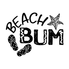 Vacation Summer Beach Bum Flip Flops