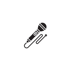 Microphone vector icon. Voice, Recording Studio, Mic symbol. Modern, simple flat vector illustration for web site or mobile 