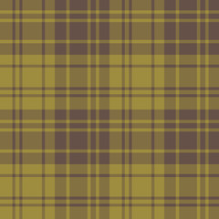 Seamless pattern in discreet brown and swamp green colors for plaid, fabric, textile, clothes, tablecloth and other things. Vector image.
