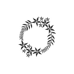 vector circular flower logo design