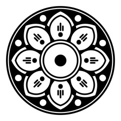 Mandala decorative ornament. Can be used for greeting card, phone case print, etc. Hand drawn background