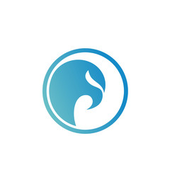 simple eagle's head with a circle logo design