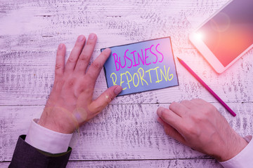 Word writing text Business Reporting. Business photo showcasing a formal written document for a...