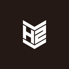 Logo alphabet monogram with emblem style