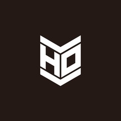 Logo alphabet monogram with emblem style