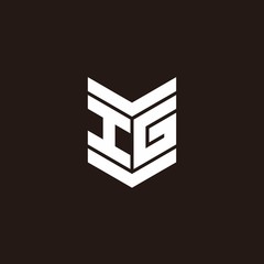 Logo alphabet monogram with emblem style