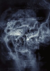 十字架から放電する抽象的な背景