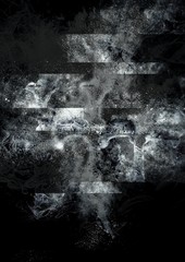 Obraz premium 暗闇に浮かぶ抽象的な十字架の背景