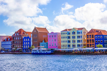 Willemstad, Curacao, Netherlands - Specific coloured buildings in Curacao
