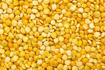 Eyed peas of different yellow color. Groats, cooking.