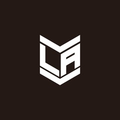 Logo alphabet monogram with emblem style