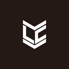 Logo alphabet monogram with emblem style