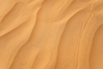 Abstract surface of yellow sand in desert