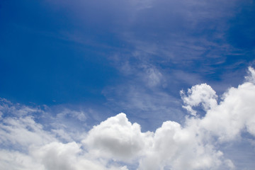 Beautiful blue sky with white cloud.