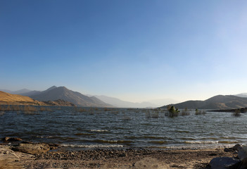 View over the Kern River in Wofford Heights, California USA
