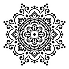 Mandala decorative ornament. Can be used for greeting card, phone case print, etc. Hand drawn background