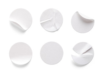 Round White Labels