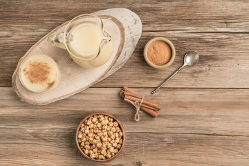 boza that is fermented traditional Turkish beverage made from wheat