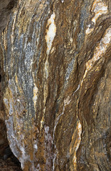 rocks of marine origin. Clastic rocks. Layers of sedimentary rocks