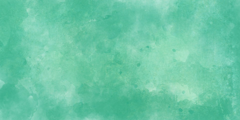 Green mint wide banner or header design. Textured background. Abstract vintage grunge backdrop texture. Panoramic.